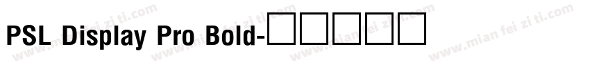 PSL Display Pro Bold字体转换